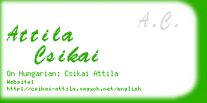 attila csikai business card